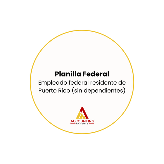 Planilla Federal - Empleado federal residente de Puerto Rico (sin dependientes)
