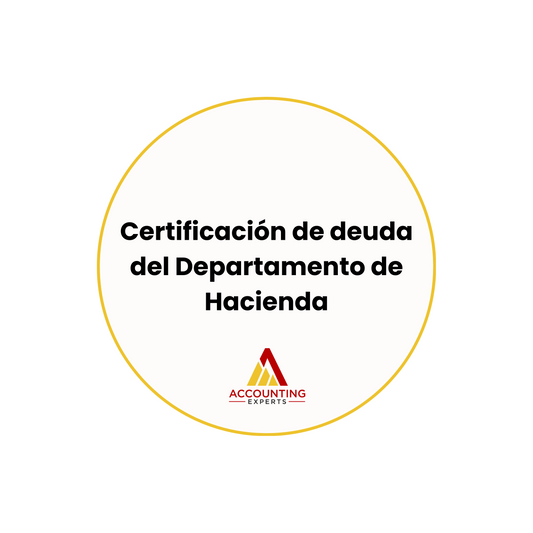 Certificación de deuda del Departamento de Hacienda
