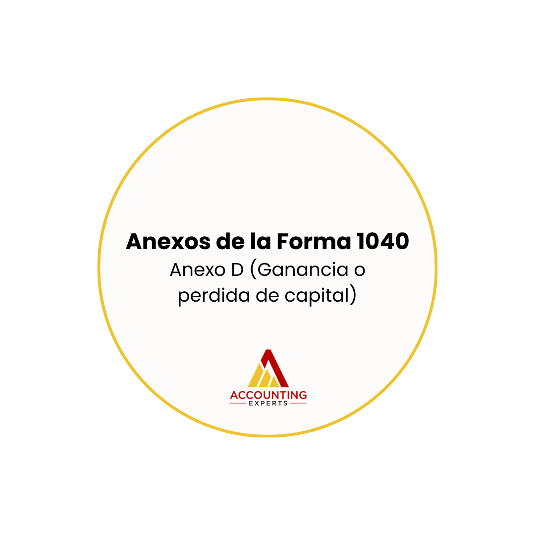 Anexos de la Forma 1040 - ANEXO D