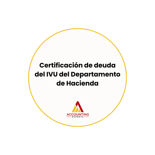Certificación de deuda del IVU en el Departamento de Hacienda